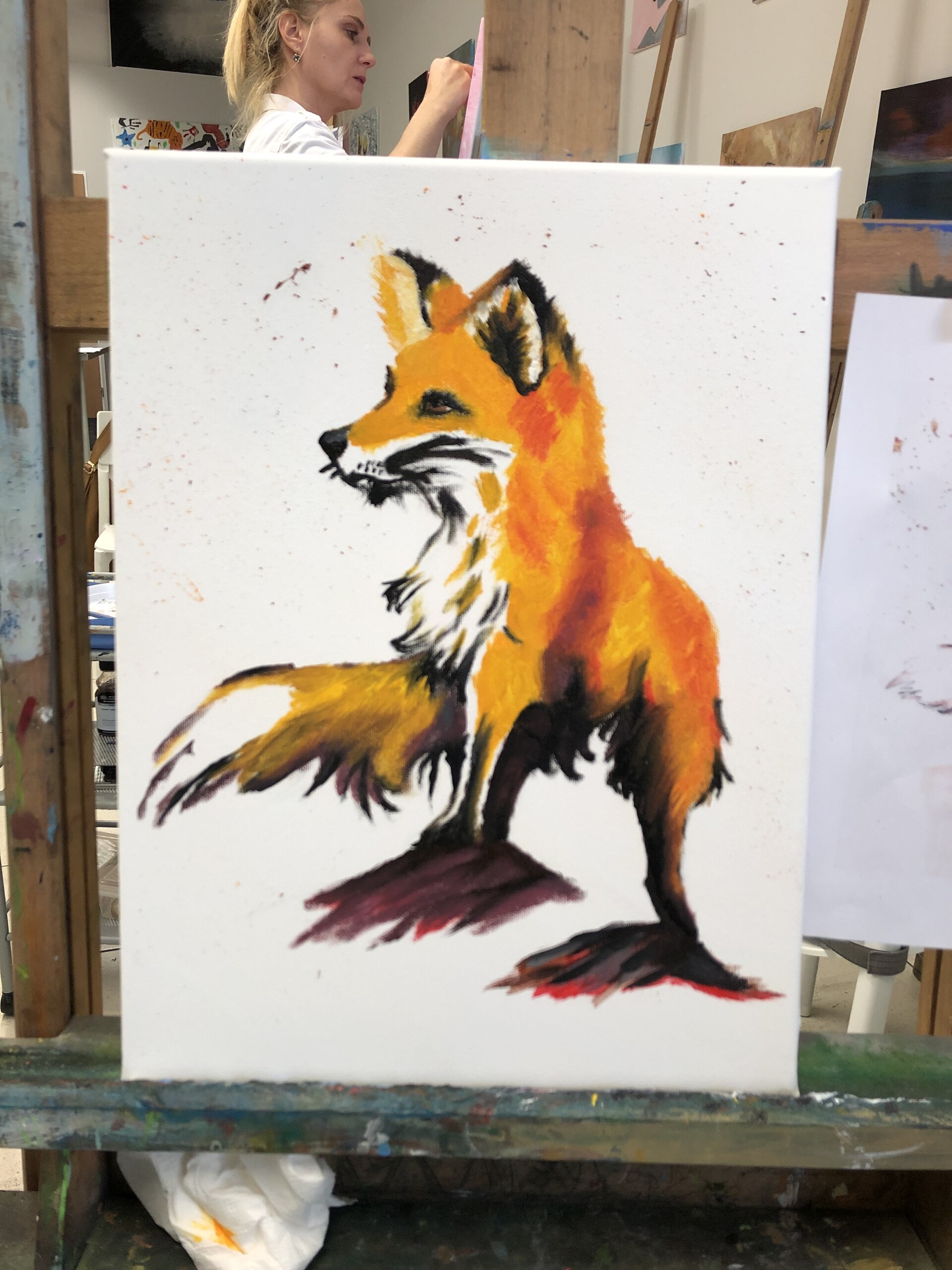 Oil Painting - Fox
